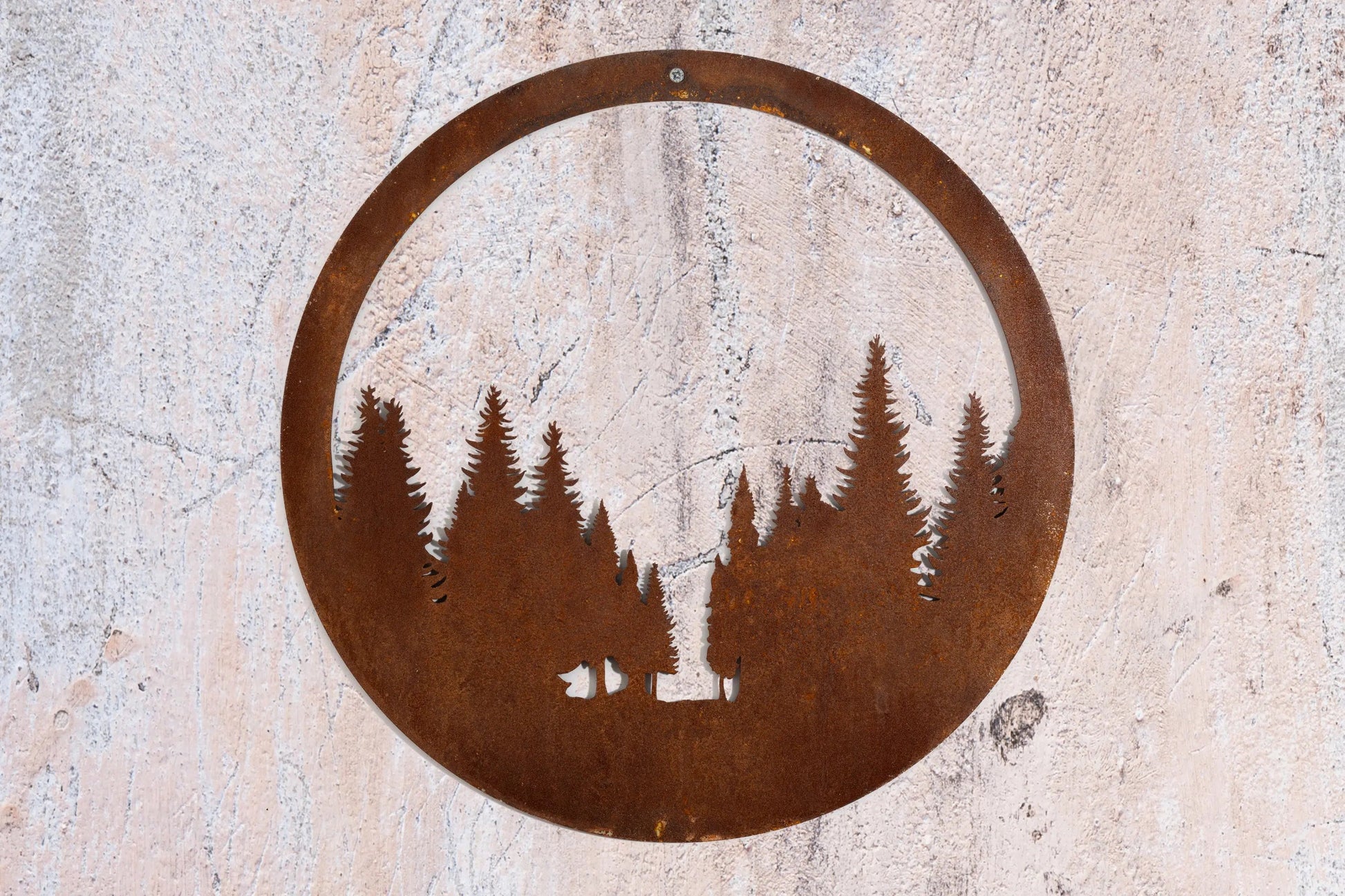 Fir Landscape Wall Hanger MetalMotif